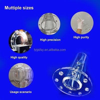 качество 80% UV Transmittance Flanged Quartz Glass Tube High Temperature Corrosion Resistance Customization Фабрика