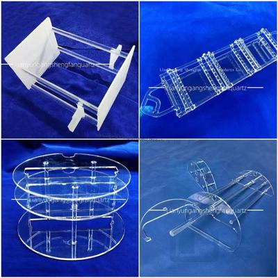 качество  High Purity SIO2>99.99% Quartz Glass Boat with Good Electrical Insulation and High Transmittance >92% for Semiconductor Applications Фабрика