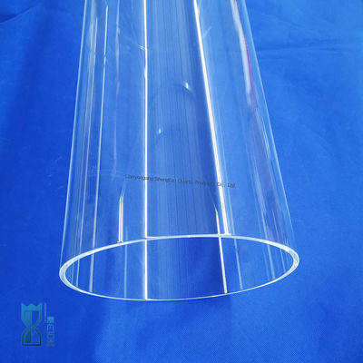 Производство по заказу Кварцевая стеклянная трубка большого диаметра высокая температура и коррозионная стойкость для промышленных применений