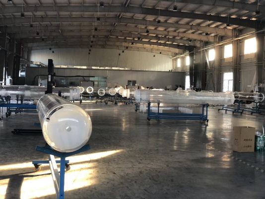 Высокая чистота SiO2 99,99% Кварцевая стеклянная трубка с точкой отжига 1180 °C и 1100 °C