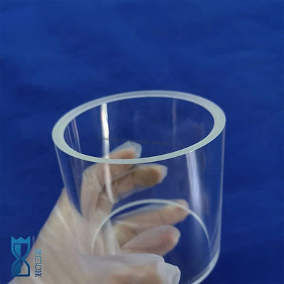 Высокая чистота SiO2 99,99% Кварцевая стеклянная трубка с точкой отжига 1180°C и точкой натяжения 1100°C для промышленного использования