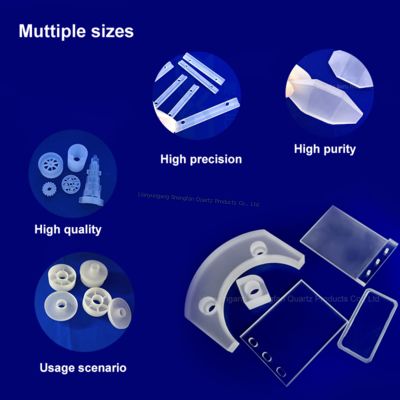 Производственная высокотемпературная коррозионностойкая прозрачная непрозрачная кварцевая стекла специальные форменные детали для поддержки образцов