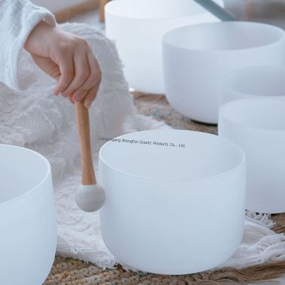 7 Chakra Balance Quartz Singing Bowl с 12 музыкальными нотами и высокой температурой для медитации