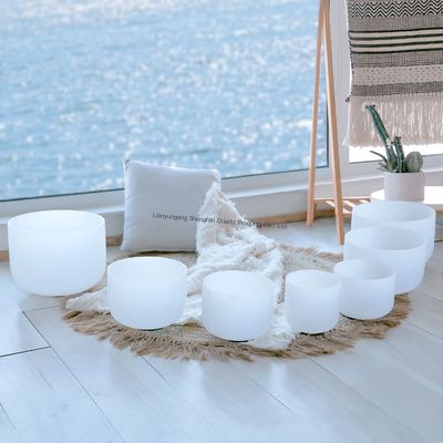7 Chakra Balance Quartz Singing Bowl с 12 музыкальными нотами и высокой температурой для медитации