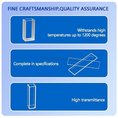 Оптически прозрачная кварцевая стеклянная плита с SIO2>99,99% чистотой 1150°C рабочей температурой и ±0,02 мм толерантностью