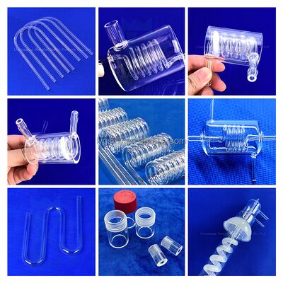 Высокая чистота 99,99% Коррозионно устойчивая кварцевая фланцевая трубка песчаная кварцевая трубка