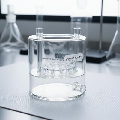 Индивидуальный высокопрозрачный двухслойный кварцевый реактор с высокой коррозионной стойкостью для лабораторной стеклянной посуды