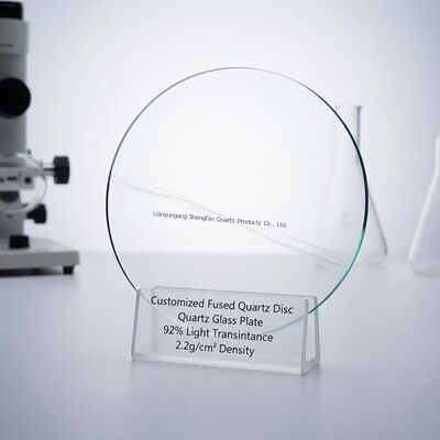 Специализированная пластина из расплавленного кварца с 92% световой проницаемостью 2,2 г/см3 Плотность и рабочая температура 1150°C