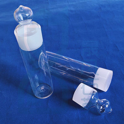 Transparent Laboratory Reagent Bottle Condenser Reactor Water Cooling Quartz Glass