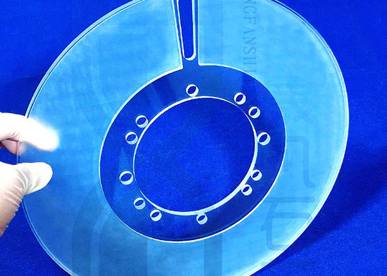 40/60 подгонянных плит плавленного кварца Cnc подвергая механической обработке с отверстием