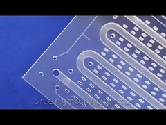 Пласт из плавленого кварцевого стекла, прозрачный, полированный огнем, изготовленный на заказ, лазерное сверление