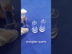 Рот пробирки кварца сопротивления щелочи чистый ясный земной для лаборатории