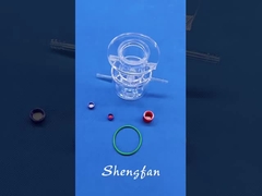 Специальный двухслойный фотокаталитический реактор Прозрачный кварцевый стеклянный инструмент P