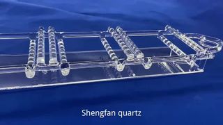 Высокоточные кислотостойкие прозрачные кварцевые лодочки, полупроводниковые кварцевые лодочки с держателем вафель